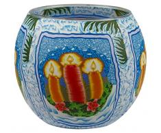 Him CC06 Candle Light Photophore Verre Multicolore