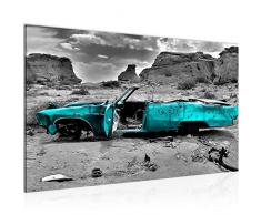 Tableau decoration murale Voiture Grand Canyon - XXL Impression sur Toile Salon Appartment 1 Parties - prÃªt Ã accrocher - 602214b