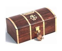 Nauticalia Tirelire en Forme de Coffre avec Serrure