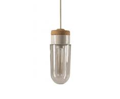 Embassy Interiors Suspension & Suspension Verre Optique Blanc Or 25 W
