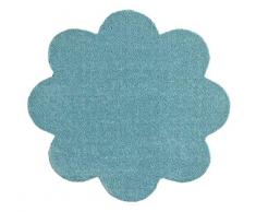 Hanse Home Soft & Clean Paillasson Lavable en Forme de Fleur Turquoise 67 x 67 cm