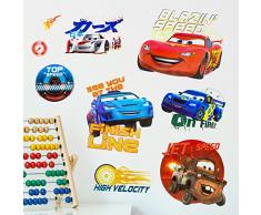 Disney Cars Stickers Muraux 3D, en Vinyle, Multicolore