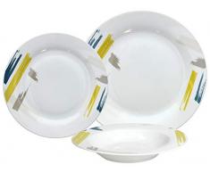 Tognana OM070185590 Service de table 18 piÃ¨ces Zak, porcelaine