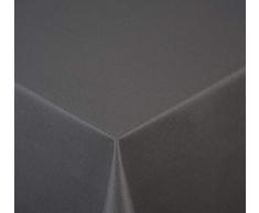 Venilia Anthracite Linge de Table Nappe en Lin et Laine de Coton avec enduction Acrylique Double et Anti-Taches, impermÃ©able aux liquides, Rondes, 160 x 160 cm, 55173