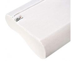 Oreillers et matelas de santé Elsa - Housse de rechange De Luxe 70/11 cm coton blanc