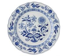 Hutschenreuther 02001-720002-10031 Assiette de Présentation 31 cm avec Aile, Porcelaine, Bleu, 31,8 x 31 x 4,5 cm