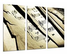 Tableau Moderne Photographique, Impression sur bois, Partition Musical Decoration Vintage,, 97 x 62 cm, ref. 26884