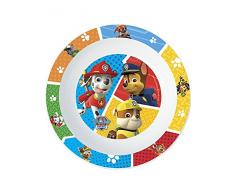 Paw Patrol 82748 Assiette creuse Microwave, plastique, bleu ciel/rouge