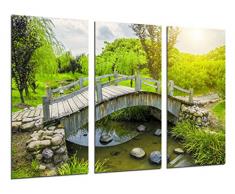 Tableau Moderne Photographique, Impression sur bois, Pont en bois de paysage, Nature, 97 x 62 cm, ref. 26050