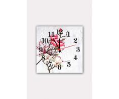 Bonamaison Horloge Murale en MDF, Multicolore, 30 x 30 cm