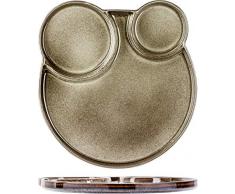 COSY & TRENDY 3948132 Assiette Plate en Porcelaine Quintana-Vert-3 Compartiments-D 27,5-32 Cm