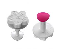 Kaiser Fondant Fleurs emporte-pièce Lot de 3 Pièces Inspiration Sweet & Style 3 Tailles différentes de Pratique Mécanisme à Ressort Effet Soft Touch et antidérapants