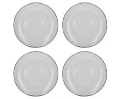 Mikasa Assiettes dÃ©coratives en verre avec bords colorÃ©s