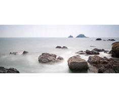 Legendarte PL-124 Tableau Regard sur lOcÃ©an. Impression Digitale sur Toile, cm. 30x90, Lienzo, Multicolor