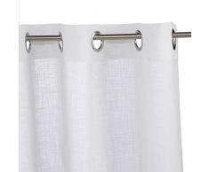 HomeMaison Voilage léger et Estival, Coton, Blanc, 240x140 cm
