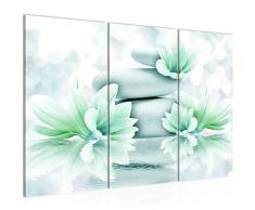 Tableau decoration murale Fleurs Magnolia 120 x 80 cm - XXL Impression sur Toile Salon Appartment 3 Parties - prêt à accrocher - 505831b