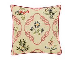 Morris & Co Strawberry Thief Kelmscott Treillis Coussin, Crimson, 40 x 40 x 15 cm