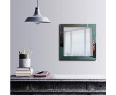 Bonamaison DÃ©coration Murale Impression sur Miroir EncadrÃ© sur Toile, Dimensions: 50 x 50 Cm - ConÃ§u et fabriquÃ© en Turquie