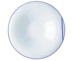 Alessi Gv19/77 Hikuri Soucoupe Pour Tasse Ã Moka en Porcelaine Blanche DÃ©corÃ©e, Bleu, Set de 6 PiÃ¨ces