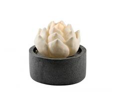 AM DESIGN Fontaine en grès, Gris, Blanc, 28,3 x 28,3 x 27,3 cm