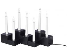 Star 644-21 Klossy Bougeoir de fenêtre, Bois, E10, Noir, 2.2 x 3.6 x 2.9 cm