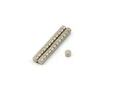 Magnet ExpertÂ® F334-25 diamÃ¨tre 4mm x 3mm Ã©pais Aimant en nÃ©odyme N42-0,54 kg Pull (Paquet de 25), Argent