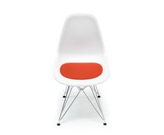Hey-Sign Eames Plastic sidechair Coussin de Chaise, Laine Vierge, Mango 20 ars, 35x31x0,5 cm