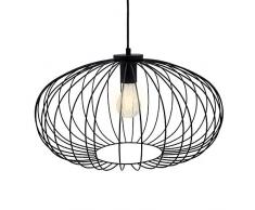 Briloner Leuchten Lampes suspension, lampe suspension 1 flamme, lampe suspension rÃ©tro/vintage, Acier noir, 1x E27, max. 60 Watt, noir, 500x500x1200mm (LxLxH)