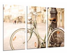 Tableau Moderne Photographique, Impression sur bois, VÃ©lo vintage, balade Ã vÃ©lo, 97 x 62 cm, ref. 26574