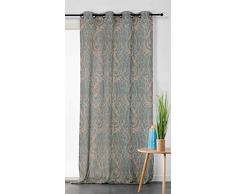 Linder Voilage Motif Cachemire à Oeillets 150x255 cm, Vert, 150x255
