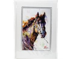 Papier Maison sÃ©rie Artist Aquarelle Carte avec enveloppe Poncho, Acrylique, Multicolore, 2Â piÃ¨ces