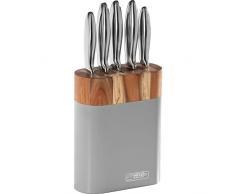 Jean Dubost CrÃ©ations DS191220X21101 Bloc Smart 5 Couteaux INOX, Acier, 22 x 9 x 36 cm