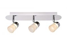 Lucide XANTO-LED - Spot Plafond Salle de bains - LED - 3x5W 3000K - IP21 - Chrome