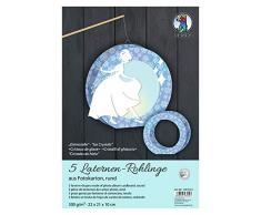 Lot de 5 lanternes rondes en cristal de glace, environ 22 x 21 x 10 cm, en carton de 300 g/mÂ² - IdÃ©al pour crÃ©er une lanterne individuelle.
