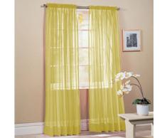 Just Contempo Voilage uni avec Ourlet Passe-Tringle 150 x 122 cm