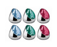 Unbekannt Fink 115402Â Colorful Photophore, Lot de 6, 3. Couleurs Assorties, Verre, 12Â x 12Â x 13Â cm