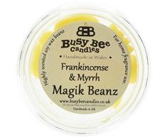 Busy Bee Bougies Encens et myrrhe Magik Beanz, Jaune, Lot de 6