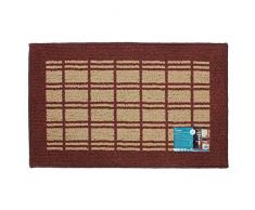 JVL Treviso Soutenu Paillasson Lavable en Machine, Polypropylène/Latex, Rouge/Beige, 50 x 80 x 1.2 cm