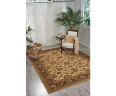 Nourison Living Treasures LI05 Tapis rectangulaire Beige, 100 % Laine, Beige, 76cm x 366cm