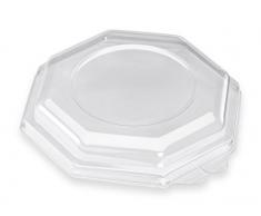 GUILLIN - OCTOPACK CVASF185 CARTON DE 400 Couvercle pour assiette octogonale, Plastique, Transparent, 18,9 x 18,9 x 3 cm