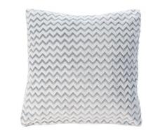 Gözze, avec Picots Structure Coussin Déco 50 x 50 cm, Polyester, Silber, 50 x 50 x 10 cm