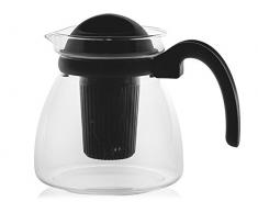 H & H 6819113 Set 6 Théière borosilicate micro-ondes avec filtre lt1.25 ameublement Table