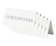 Securit Tableau Noir de Table en Plastique réservation, Supports, néerlandaise, réservé-Lot de 5