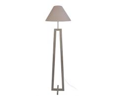 Tosel 51171 Lampadaire 1 Lumière, Bois, E27, 40 W, Blanc, 40 x 155 cm