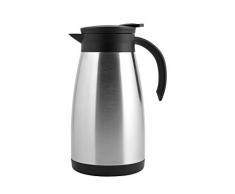 Officine Standard 602673 Carafe thermique, acier inoxydable avec manche noir, 1 l 18/10