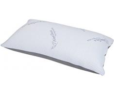 Studio Decor Oreiller en Mousse Ã mÃ©moire de Forme et Polyester Blanc/Gris 90Â x 34Â x 17Â cm