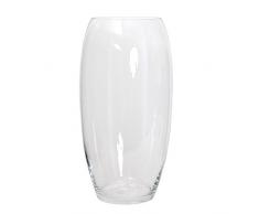 MICA Decorations Vince Vase en Verre, Transparent, H 55 cm D 28 cm