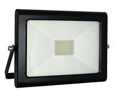 Tibelec 349420 Projecteur noir LED extra plat 32W 2060 lumens - non cÃ¢blÃ© garantie 5 ans, Aluminium, 20 W, 50x220x150mm