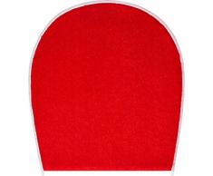 Linea Due Tapis de Bain 3D, Ultra Doux et Absorbant, Antidérapant, 5 Ans de Garantie, Flash, Couverture de Siège de Toilette 47x50 cm, Rubis