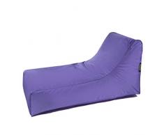 Pushbag Stretcher Pouf, Polyester, Violet, 70 x 125 cm